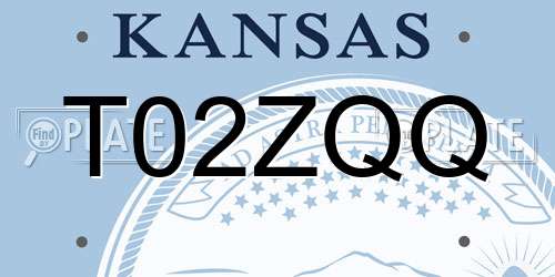 T02ZQQ Kansas License Plate