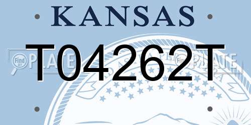 T04262T Kansas License Plate
