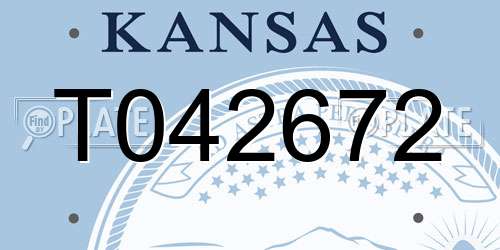 T042672 Kansas License Plate