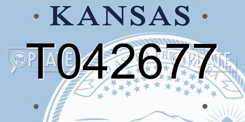 T042677 Kansas License Plate