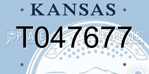 T047677 Kansas License Plate