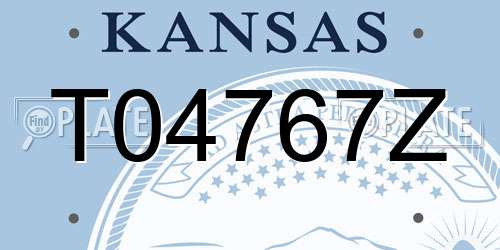 T04767Z Kansas License Plate