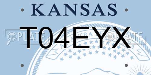 T04EYX Kansas License Plate