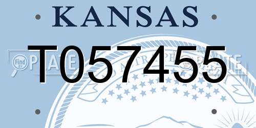 T057455 Kansas License Plate