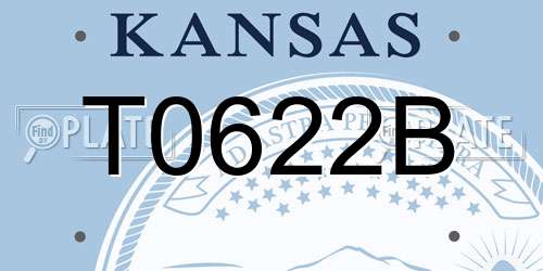 T0622B Kansas License Plate