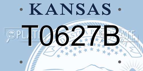 T0627B Kansas License Plate