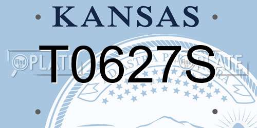 T0627S Kansas License Plate