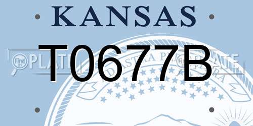T0677B Kansas License Plate