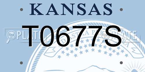 T0677S Kansas License Plate