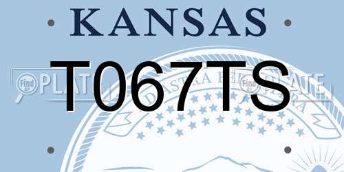 T067TS Kansas License Plate
