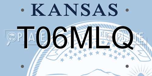 T06MLQ Kansas License Plate