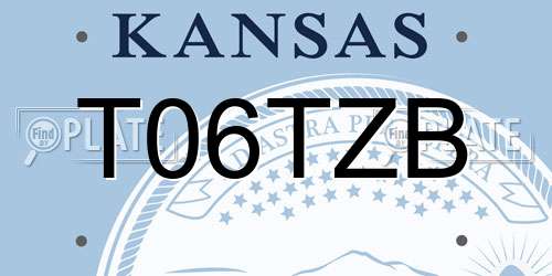 T06TZB Kansas License Plate