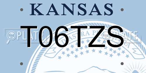 T06TZS Kansas License Plate