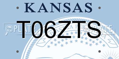 T06ZTS Kansas License Plate