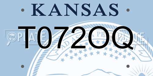 T072OQ Kansas License Plate
