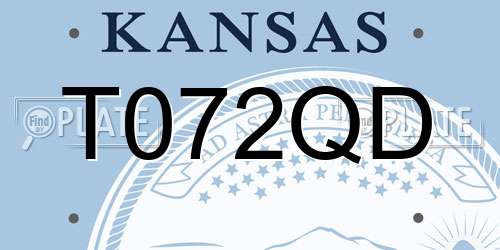 T072QD Kansas License Plate