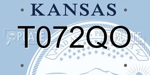 T072QO Kansas License Plate