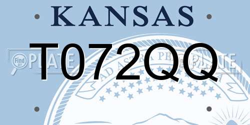 T072QQ Kansas License Plate