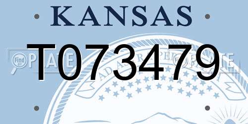 T073479 Kansas License Plate
