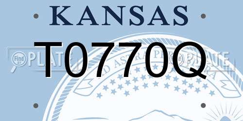 T0770Q Kansas License Plate