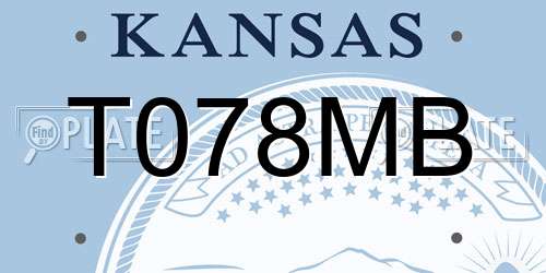 T078MB Kansas License Plate