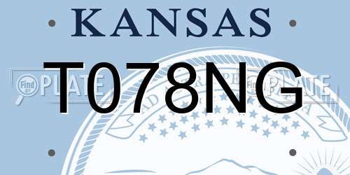 T078NG Kansas License Plate