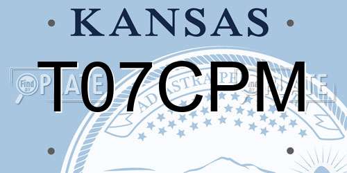 T07CPM Kansas License Plate