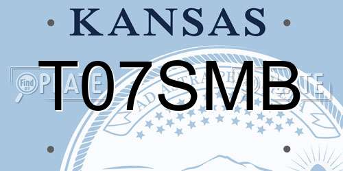 T07SMB Kansas License Plate