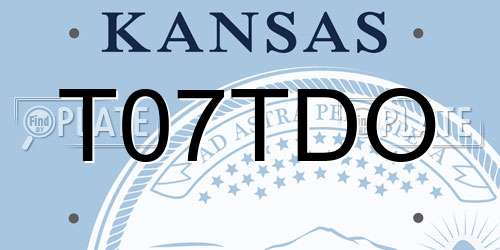 T07TDO Kansas License Plate