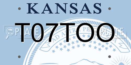 T07TOO Kansas License Plate
