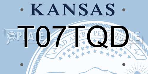 T07TQD Kansas License Plate