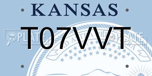 T07VVT Kansas License Plate
