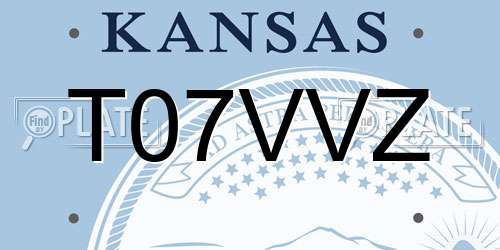 T07VVZ Kansas License Plate
