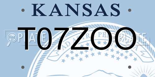 T07ZOO Kansas License Plate