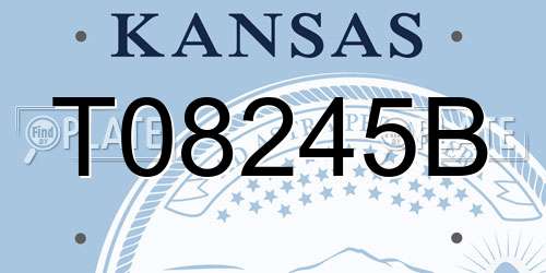 T08245B Kansas License Plate