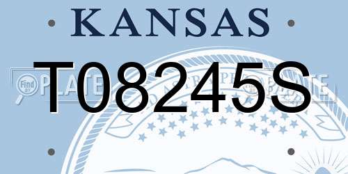 T08245S Kansas License Plate