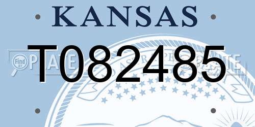 T082485 Kansas License Plate