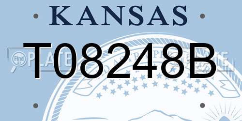 T08248B Kansas License Plate