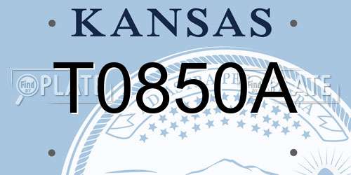 T0850A Kansas License Plate