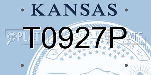 T0927P Kansas License Plate