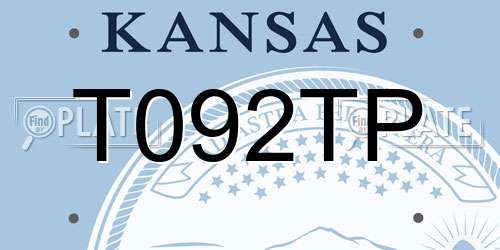 T092TP Kansas License Plate