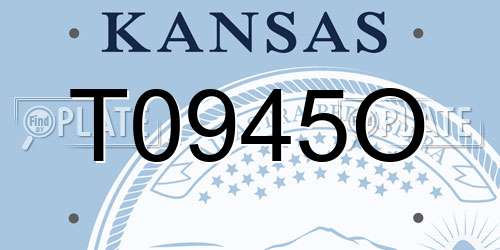 T0945O Kansas License Plate