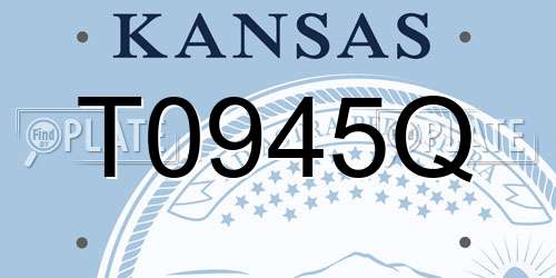 T0945Q Kansas License Plate