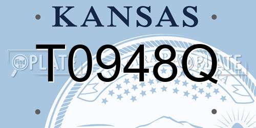 T0948Q Kansas License Plate