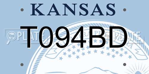 T094BD Kansas License Plate