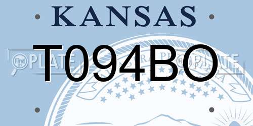 T094BO Kansas License Plate