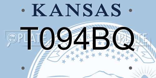 T094BQ Kansas License Plate