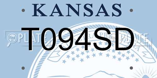 T094SD Kansas License Plate