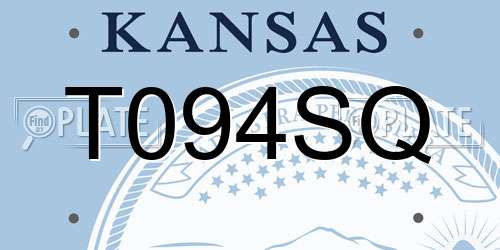 T094SQ Kansas License Plate