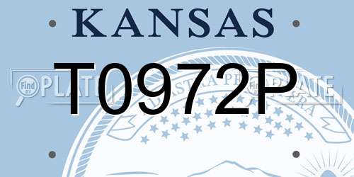 T0972P Kansas License Plate